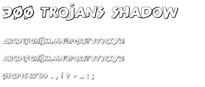 300 Trojans Shadow font